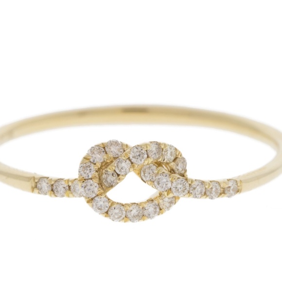 SYDNEY EVAN DIAMOND LOVE KNOT RING - Picture 2 of 2